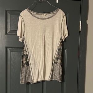 Stylish Women's Gray and White Top